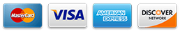 Secure payment options including Visa, MasterCard, American Express, Discover